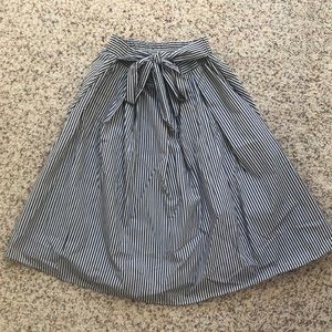 High-Waisted Striped Skirt